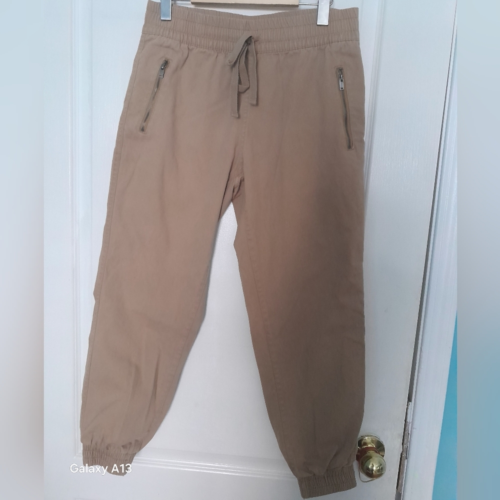 Refuge Tan Elastic Waist Joggers